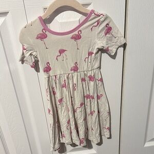 Pink Flamingo Print Dress Kyte